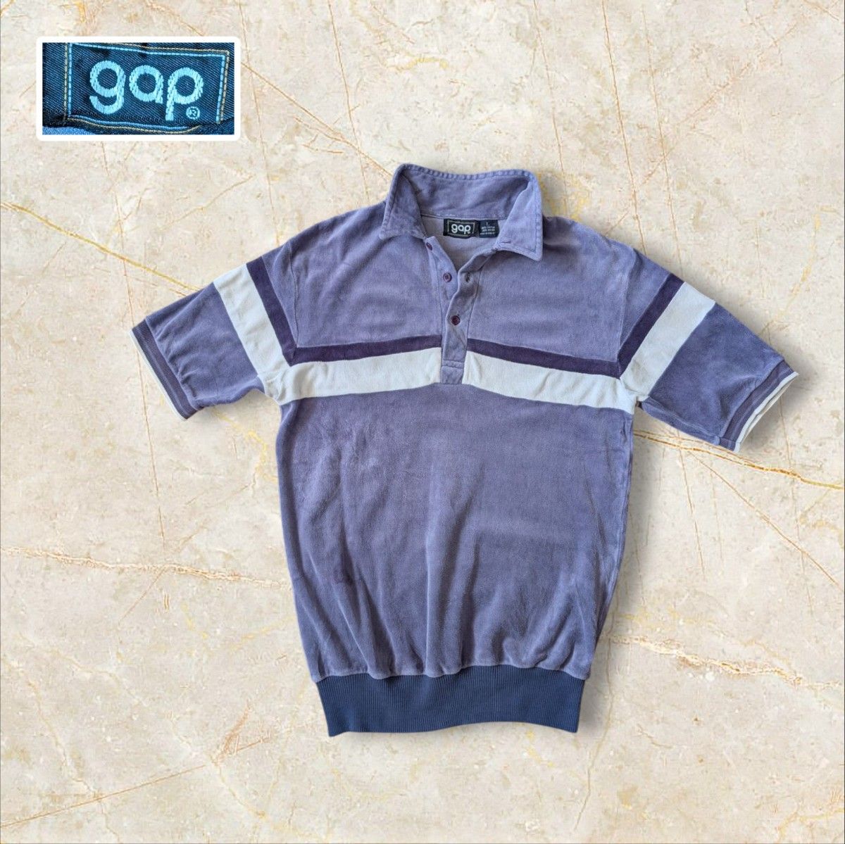 70s〜80s 初期タグ OLDGAP オールドギャップ ベロア ポロシャツ 70s〜80s 初期タグ OLDGAP オールドギャップ ベロア ポロシャツ