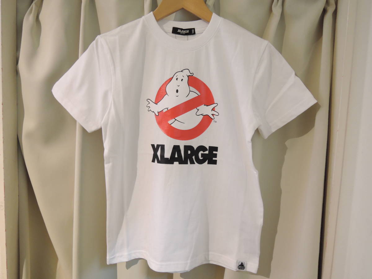 X-LARGE XLarge XLARGE Kids[[ ghost Buster z] Logo print T-shirt white 140 newest popular goods postage included 