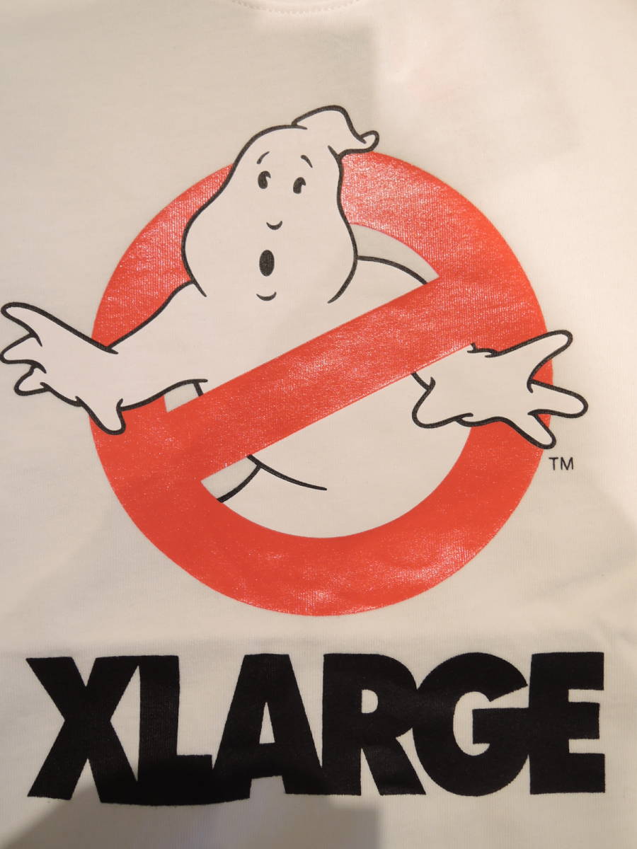 X-LARGE XLarge XLARGE Kids[[ ghost Buster z] Logo print T-shirt white 140 newest popular goods postage included 