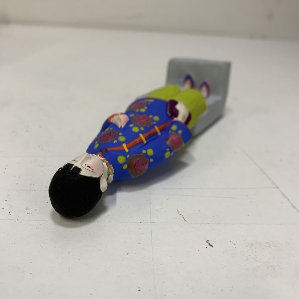 古い陶器製人形 中国人 女性 高さ約14.5cm 郷土玩具 古民藝 古 古い陶器製人形 中国人 女性 高さ約14.5cm 郷土玩具 古民藝 古