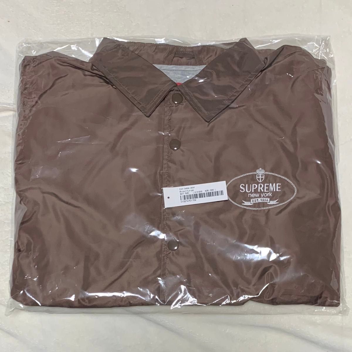 新品 Supreme Crest Coaches Jacket BROWN クレスト コーチ 新品 Supreme Crest Coaches Jacket BROWN クレスト コーチ