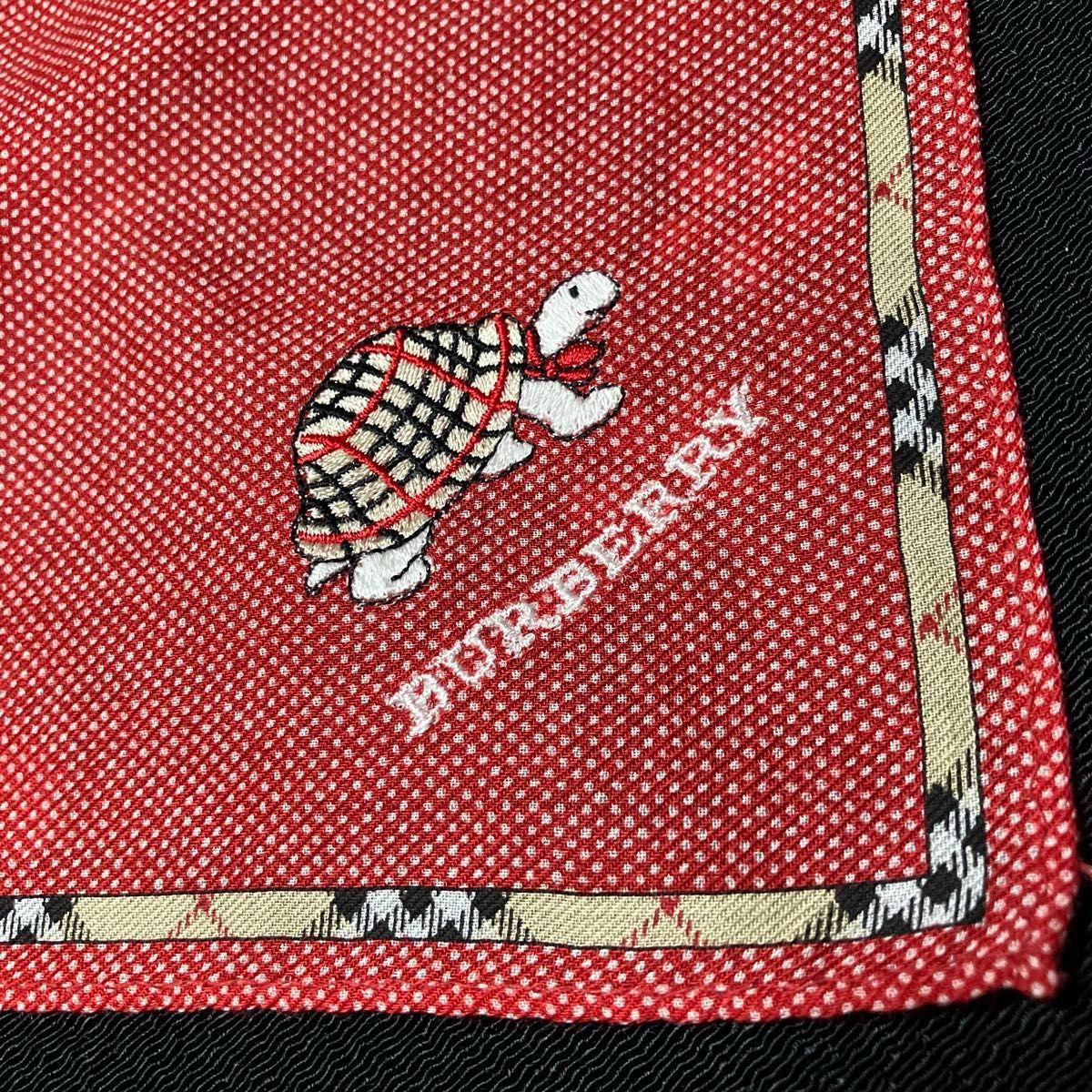 BURBERRY バーバリーハンカチセット 亀 刺繍 ノバチェック 2枚