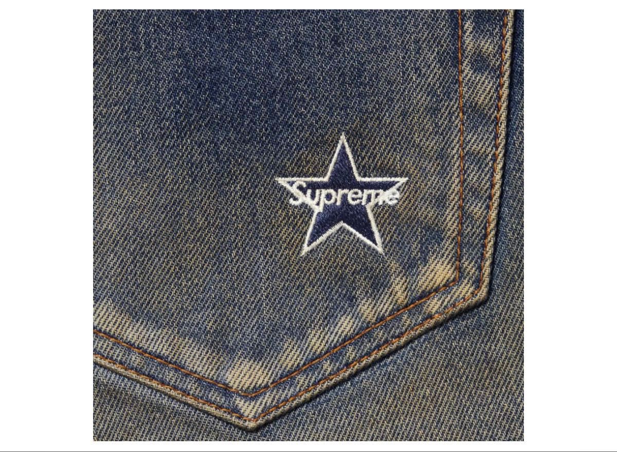 25ss supreme Distressed Loose Fit Selvedge Jean washed 25ss supreme Distressed Loose Fit Selvedge Jean washed