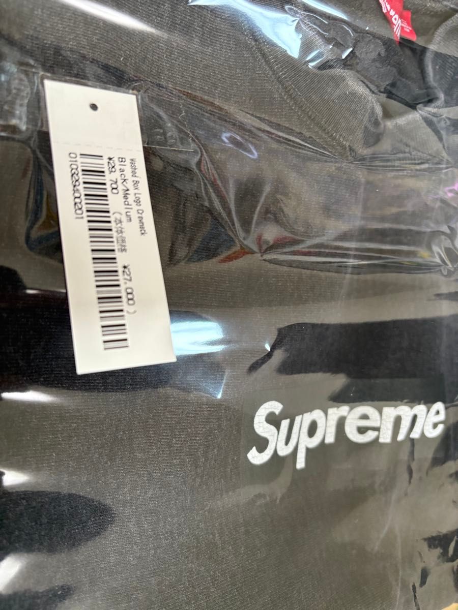 Supreme Washed Box Logo Crewneck Black medium m 25ss 黒 Supreme Washed Box Logo Crewneck Black medium m 25ss 黒