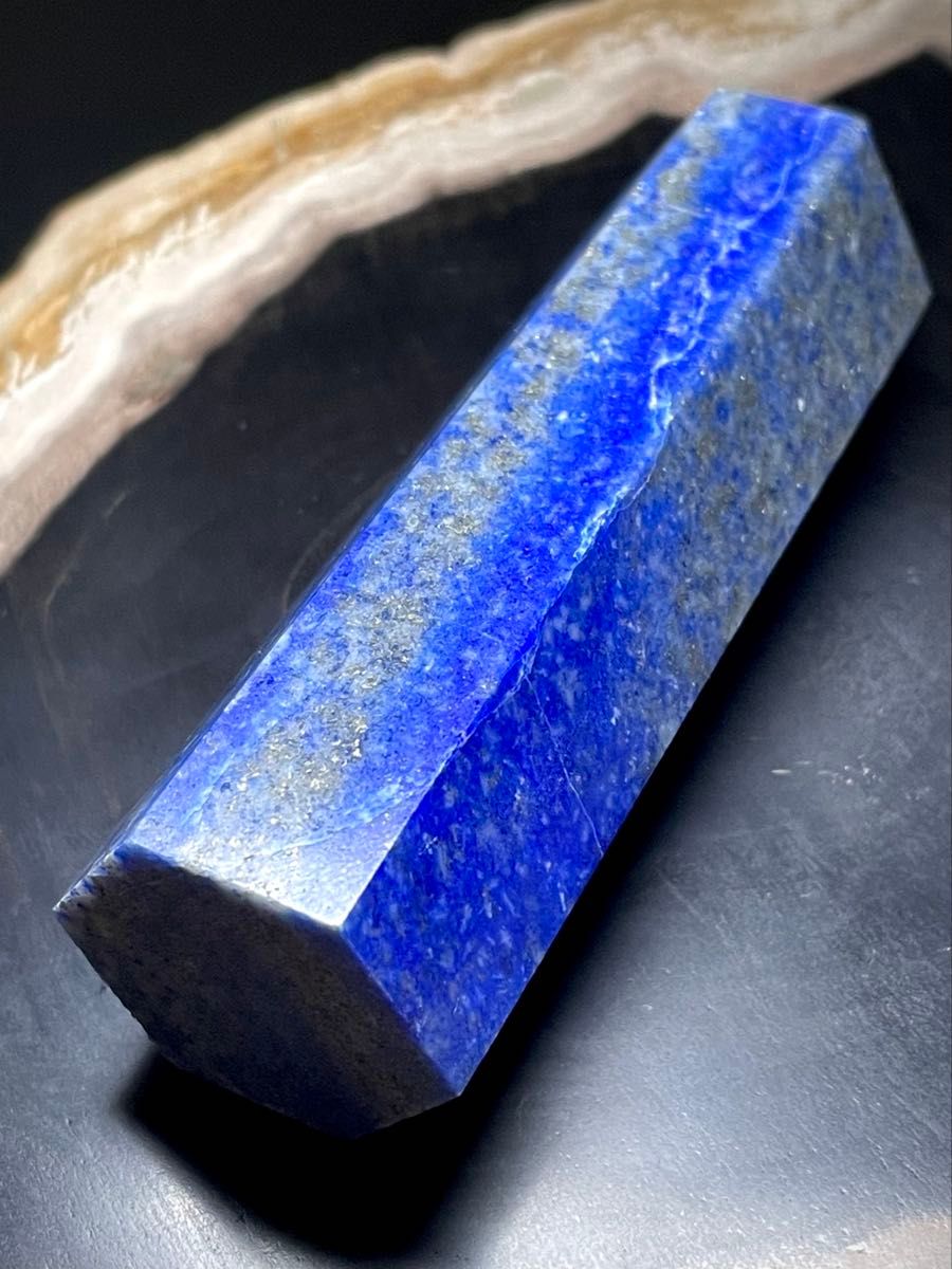 ラピスラズリ【青金石】タワー 六角柱 ポイント パイライト 浄化 ラピスラズリ【青金石】タワー 六角柱 ポイント パイライト 浄化