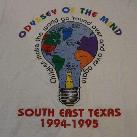 90s USA製 Odyssey of the Mind Tシャツ S ホワイト 知的探究心の冒険 大会 アート デザイン シングルステッチ ヴィンテージ_画像2