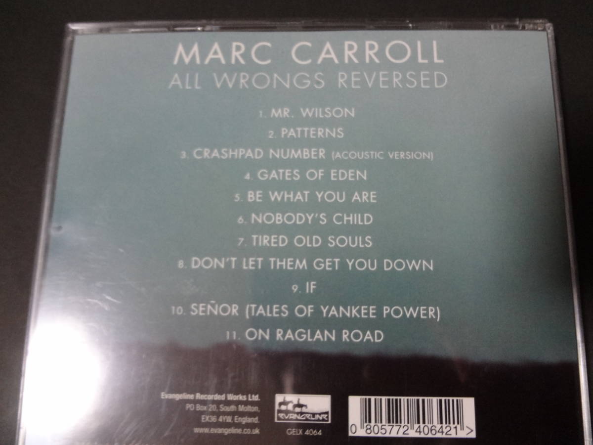 MARC CARROLL/all wrongs reversed CD гитара pop энергия pop вилка folk rock the hormones puppy love bomb kealer
