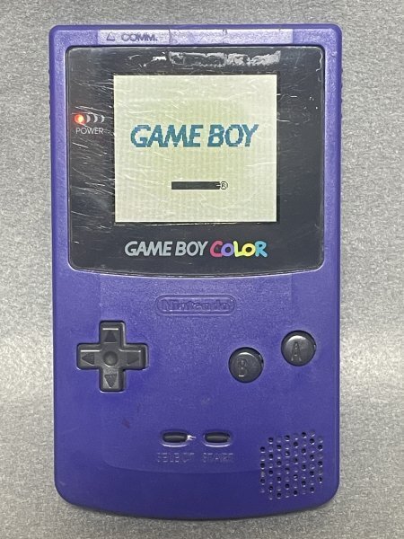 【 通電のみOK 】 GAME BOY COLOR ゲームボーイカラー パープル 紫 GBC-001【 本体のみ 】 松1419 三