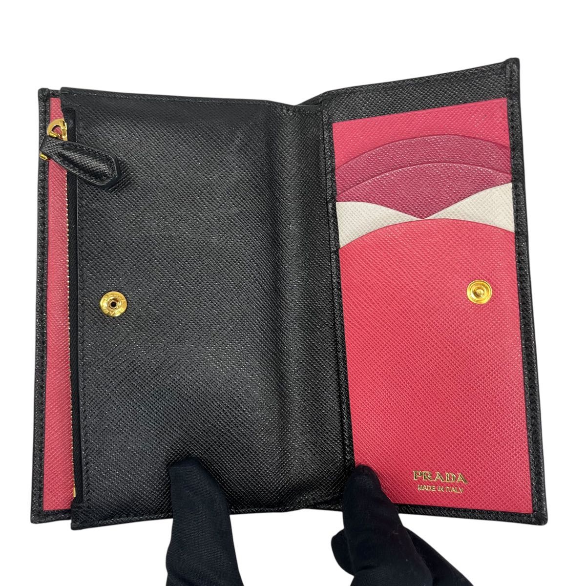 希少】PRADA プラダ 長財布 コインケース カードケース 二つ折り 希少】PRADA プラダ 長財布 コインケース カードケース 二つ折り
