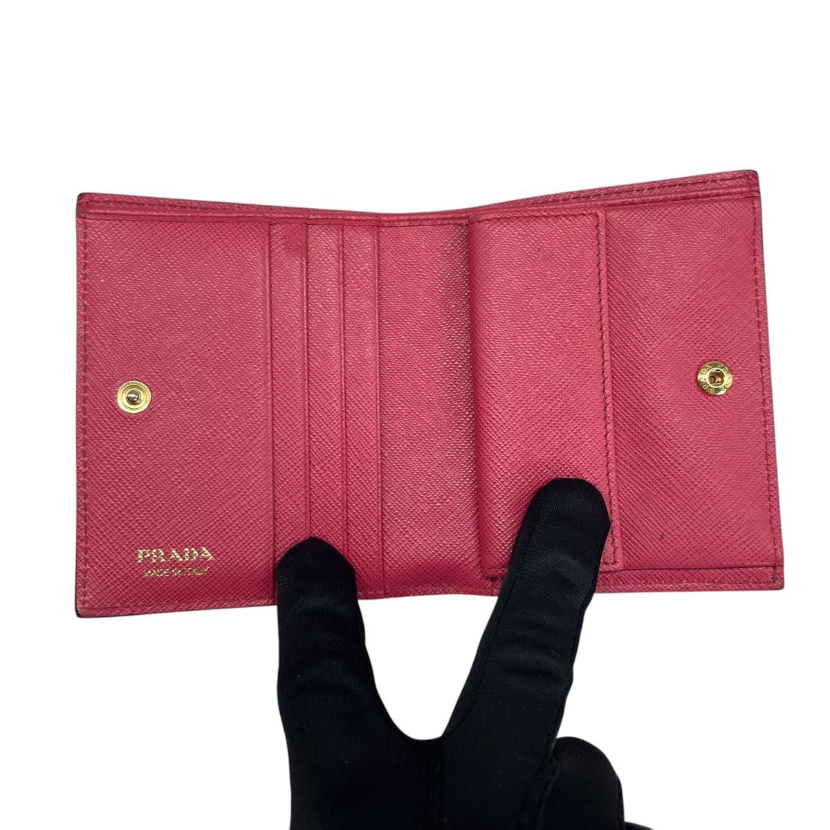 希少】PRADA プラダ 二つ折り財布 コインケース カードケース 希少】PRADA プラダ 二つ折り財布 コインケース カードケース