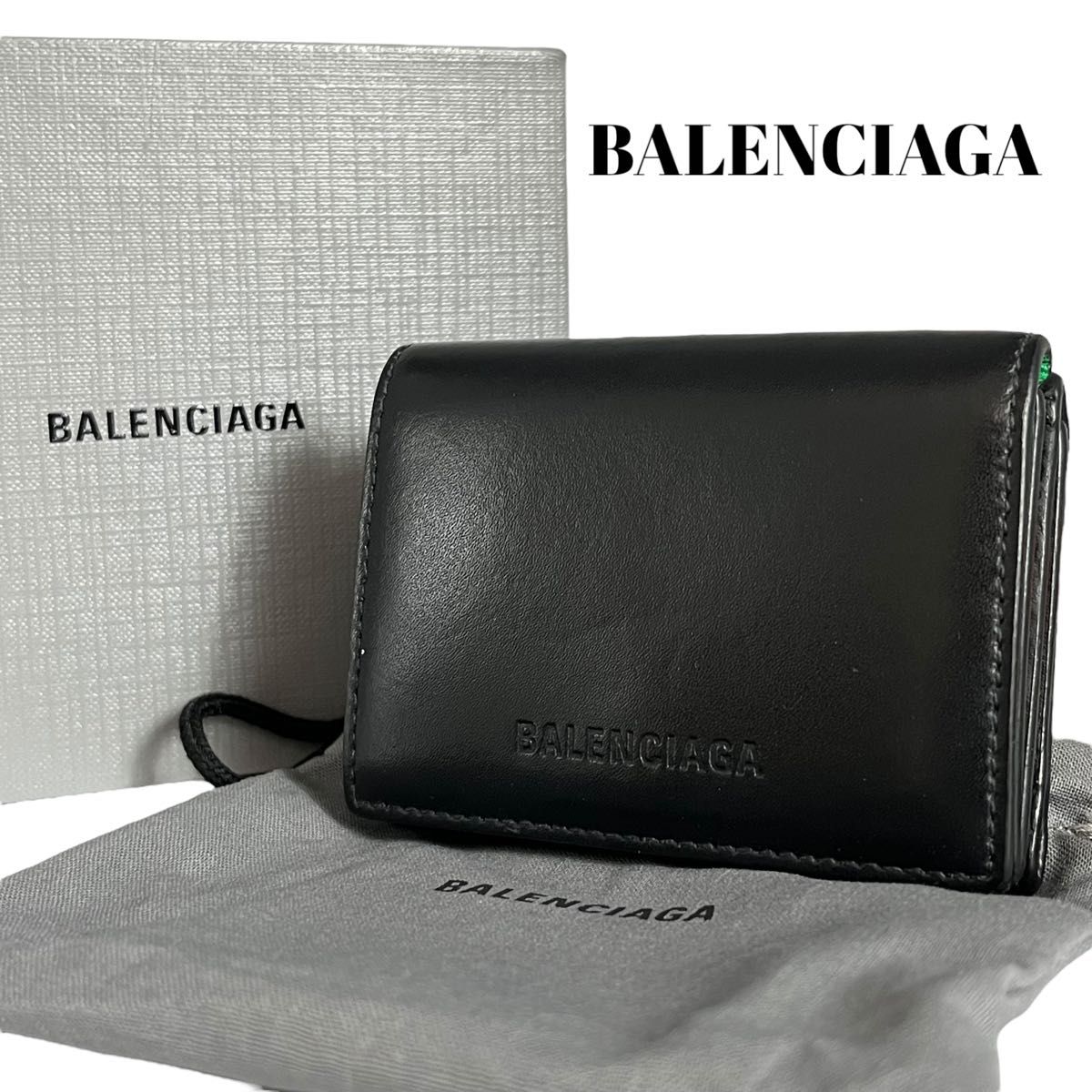 希少】BALENCIAGA バレンシアガ 三つ折り財布 コインケース 希少】BALENCIAGA バレンシアガ 三つ折り財布 コインケース
