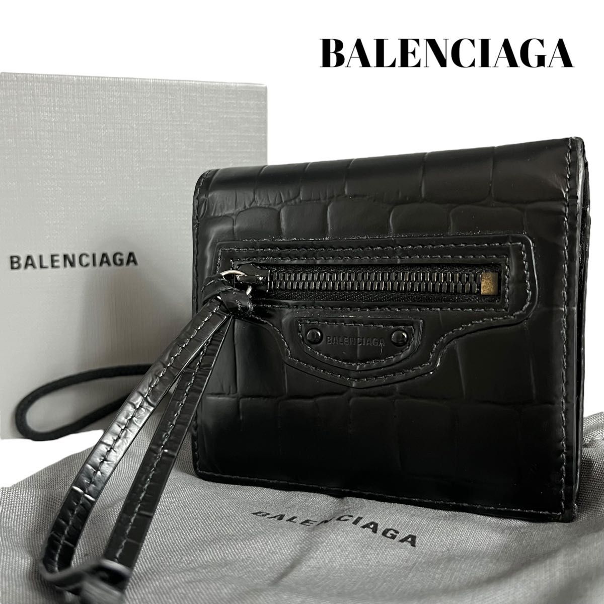 希少】BALENCIAGA バレンシアガ 二つ折り財布 コインケース 希少】BALENCIAGA バレンシアガ 二つ折り財布 コインケース