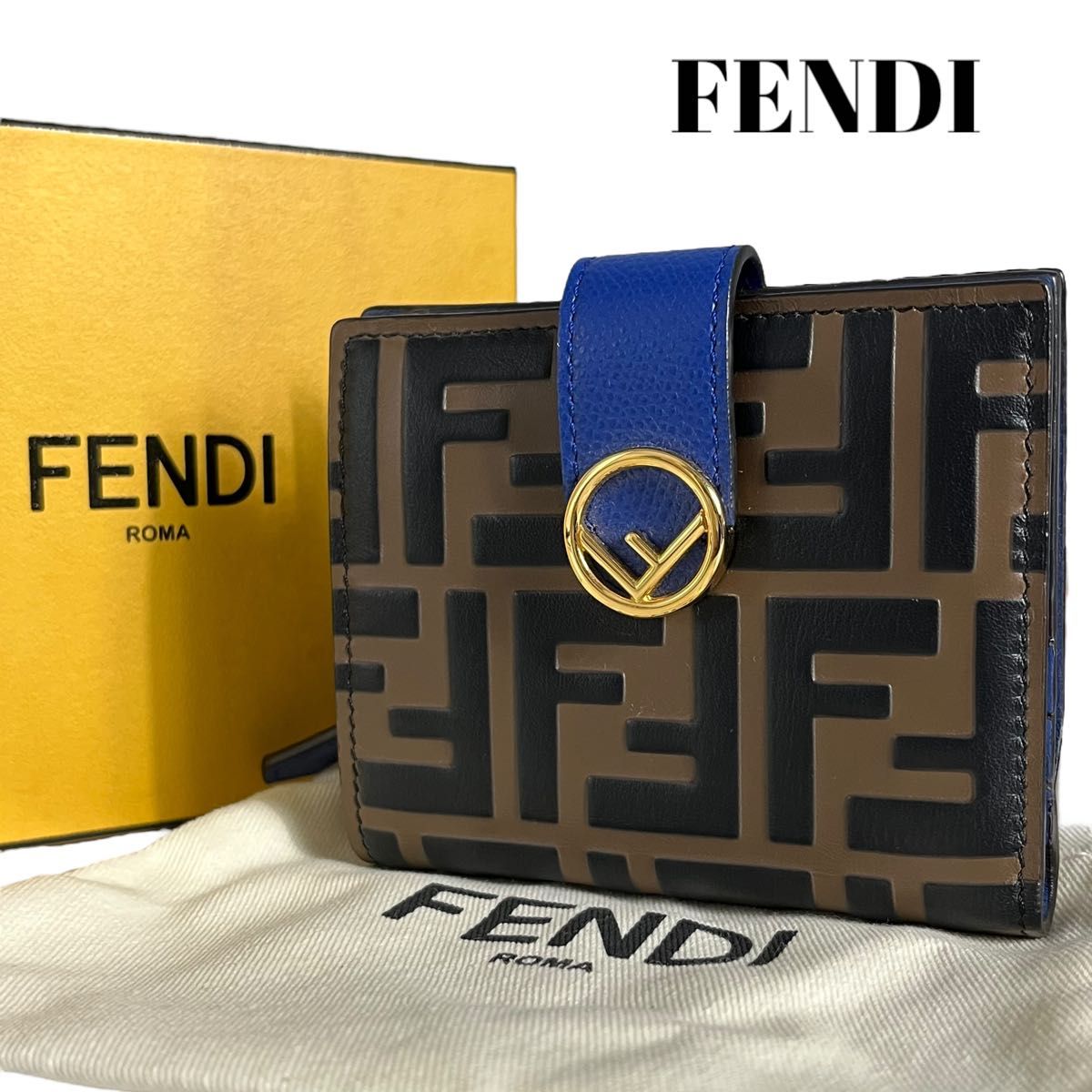 希少】FENDI フェンディ 二つ折り財布 コインケース カード 希少】FENDI フェンディ 二つ折り財布 コインケース カード