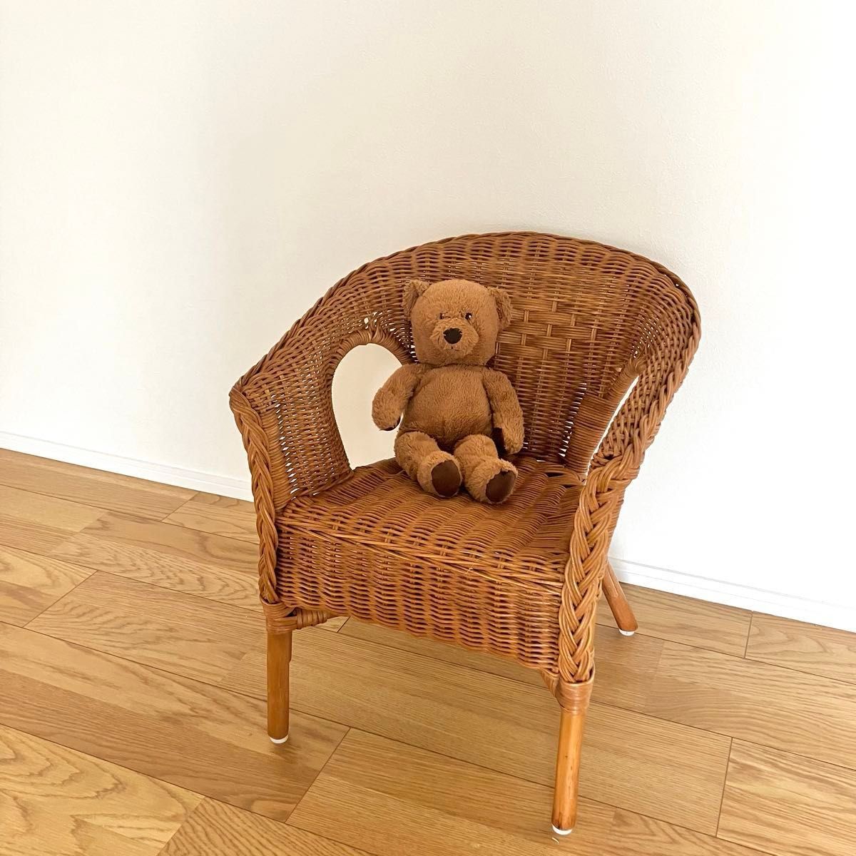 美品】ちどりバスケット 子ども用 ラタンチェア 籐椅子 美品】ちどりバスケット 子ども用 ラタンチェア 籐椅子