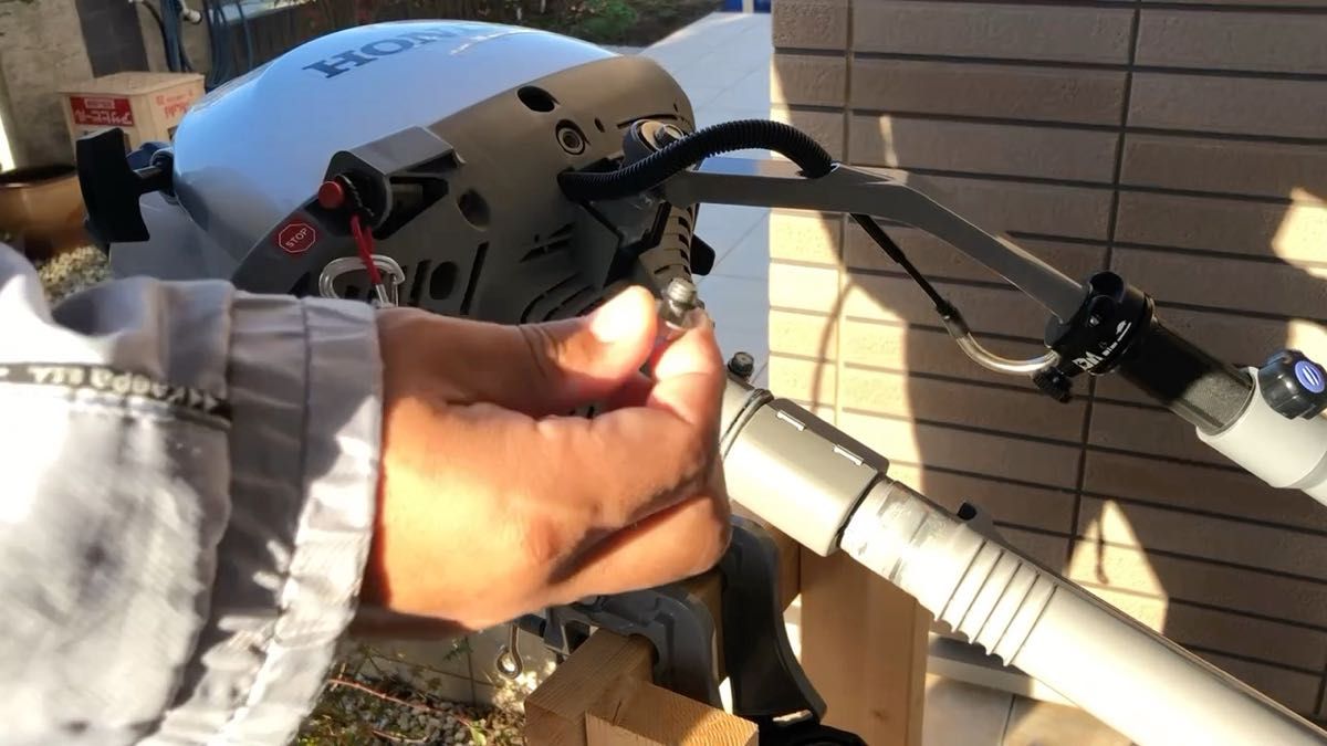 ホンダ2馬力船外機用 OIL交換治具 純正オイルパッキン付き