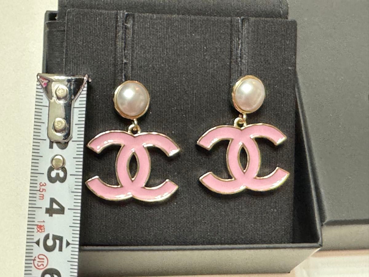 シャネル 25S パール CCロゴピアス ピンク CHANEL シャネル ピアス ココマーク アクセサリー ピンク パール