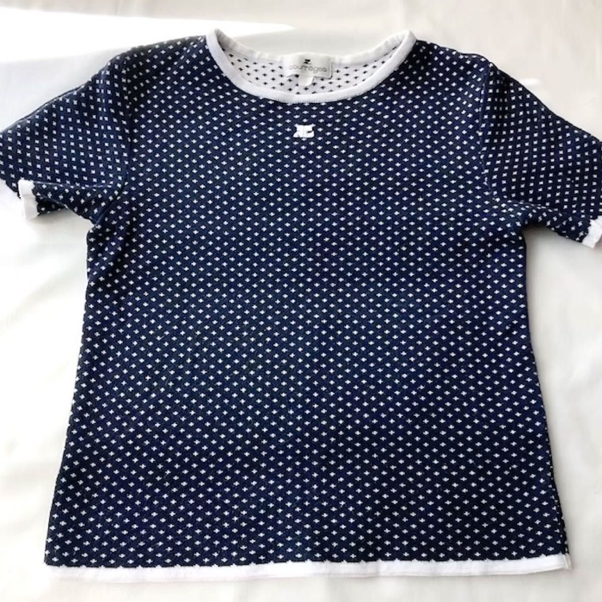 vintage courreges クレージュ ドット 水玉 ニット Tシャツ ヴィンテージ ビンテージ