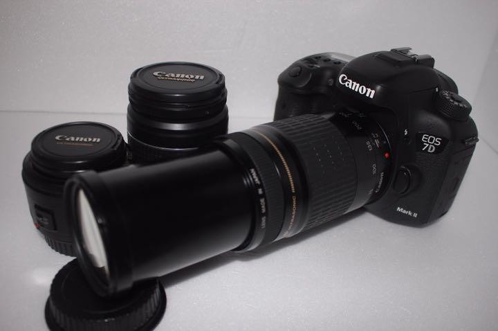 一眼レフカメラ　Canon EOS 7D MarkⅡ トリプルレンズセット　★☆870_画像3