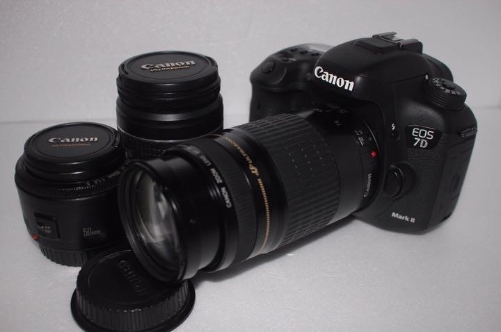 一眼レフカメラ　Canon EOS 7D MarkⅡ トリプルレンズセット　★☆870_画像2