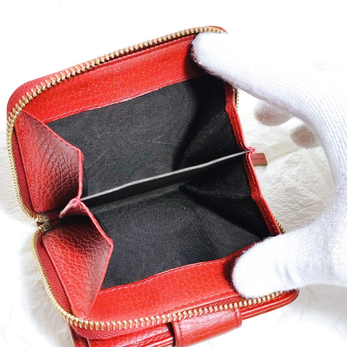 美品】GUCCI グッチ GGキャンバス ラウンドジップ 二つ折財布 美品】GUCCI グッチ GGキャンバス ラウンドジップ 二つ折財布