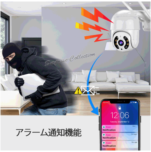 [ crime prevention light ][200 ten thousand pixels ] security camera monitoring camera human body detection wireless .. monitoring 330° rotation ONVIF night vision crime prevention outdoors smartphone qx29 domestic sending 