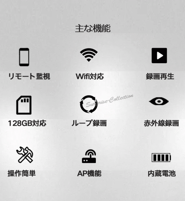 防犯カメラ WiFi 常時録畫 SDカード録畫 ネットワークカメラ 動體検知 不可視赤外線 見守り リモート監(jiān)視 WK10◆