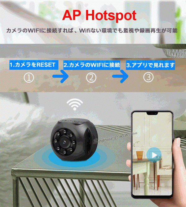 防犯カメラ WiFi 常時録畫 SDカード録畫 ネットワークカメラ 動體検知 不可視赤外線 見守り リモート監(jiān)視 WK10◆