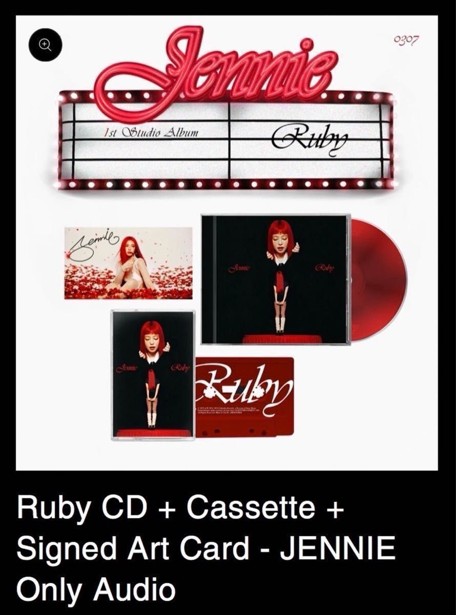 直筆サイン入り ジェニー 「Ruby」 CDアルバム カセット アート 直筆サイン入り ジェニー 「Ruby」 CDアルバム カセット アート