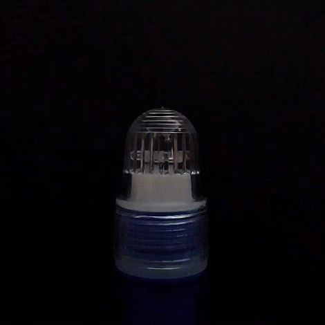 【単1乾電池使用】【発光色:青】防水型 LED点滅灯 3本セット