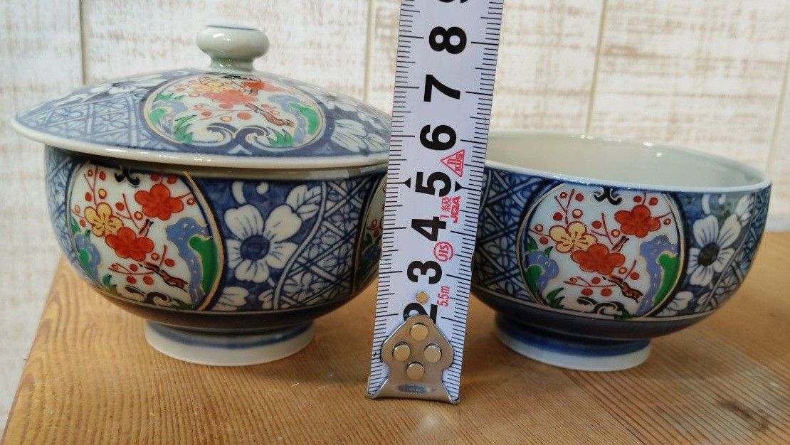有田焼 蓋付 湯呑み 3客 セット 新品 未使用 揃 染錦木甲 蓋付 有田焼 蓋付 湯呑み 3客 セット 新品 未使用 揃 染錦木甲 蓋付