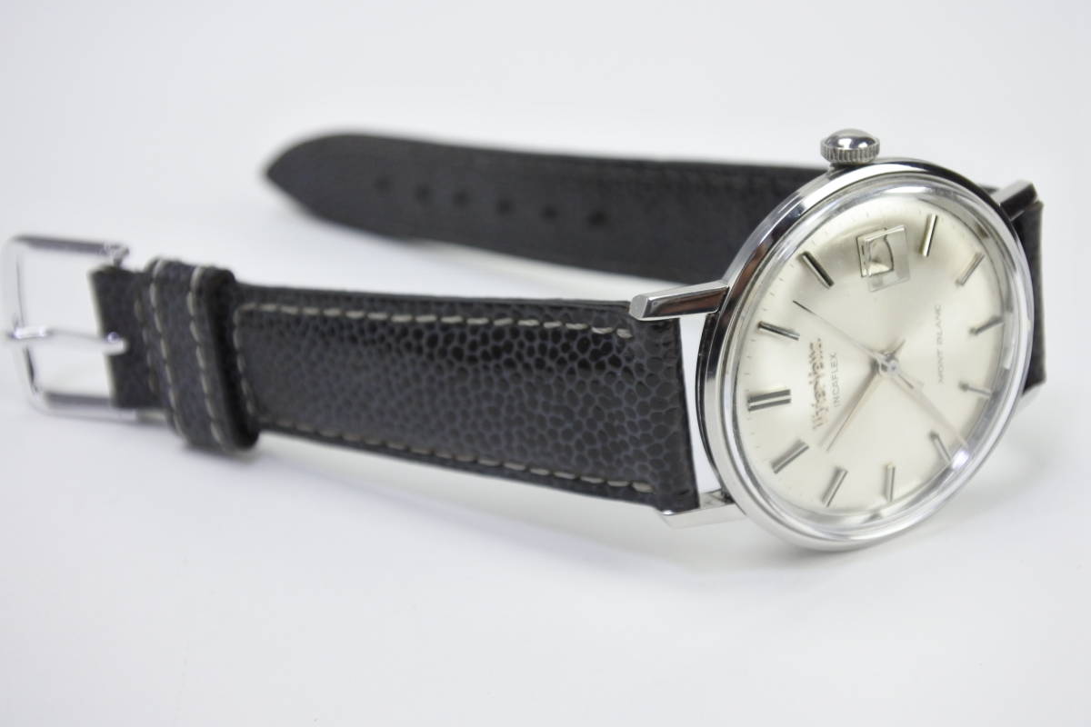 ☆☆☆　１９６０～７０年代スイス名機 Wyler Vetta Incaflex Mont Blanc 紳士自動巻き腕時計　 極稀少品_画像7