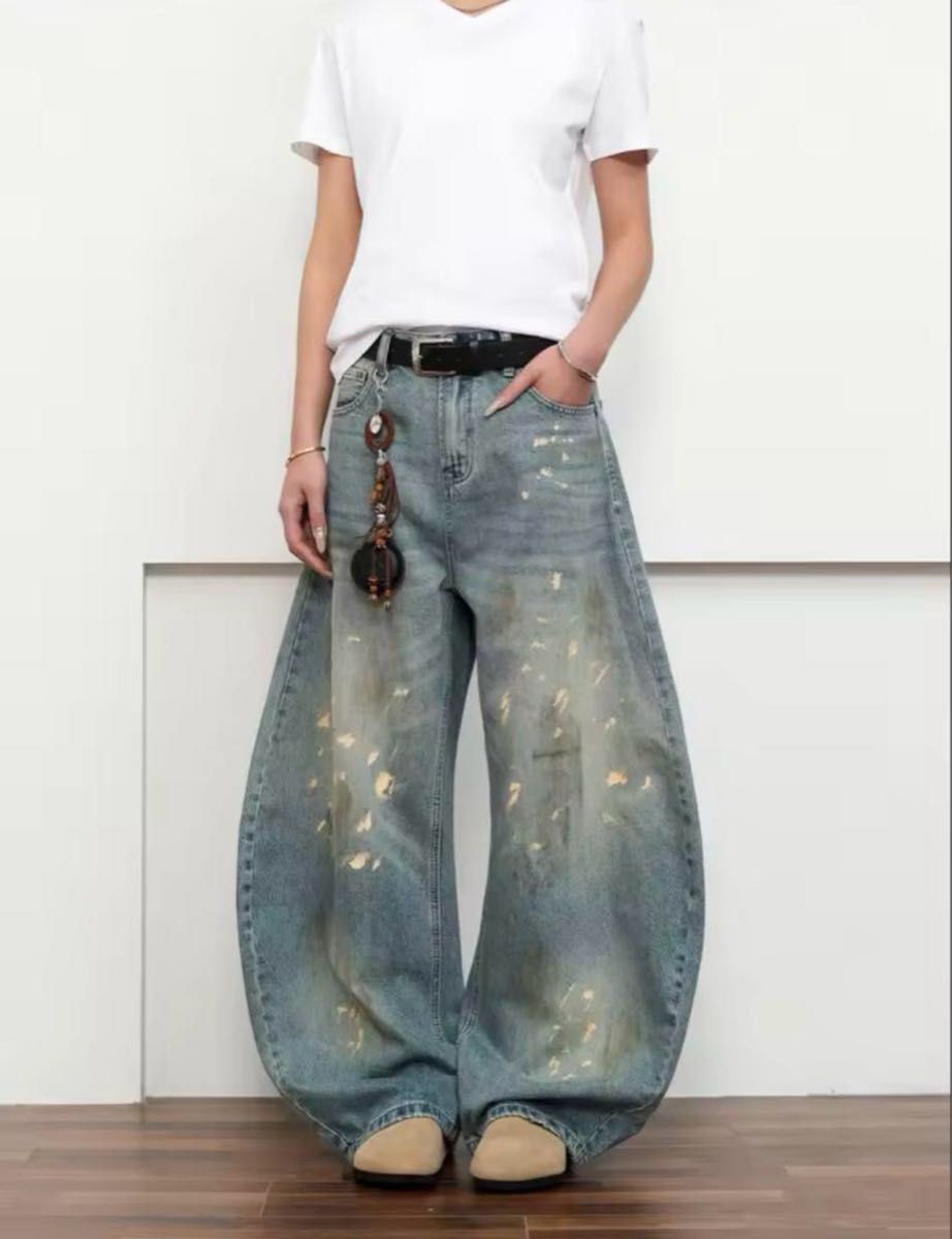 バギーデニム jaded london acne studios H&M 似 Y2K ジーンズ バギーデニム jaded london acne studios H&M 似 Y2K ジーンズ