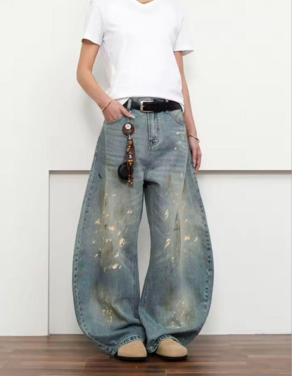 バギーデニム jaded london acne studios H&M 似 Y2K ジーンズ バギーデニム jaded london acne studios H&M 似 Y2K ジーンズ