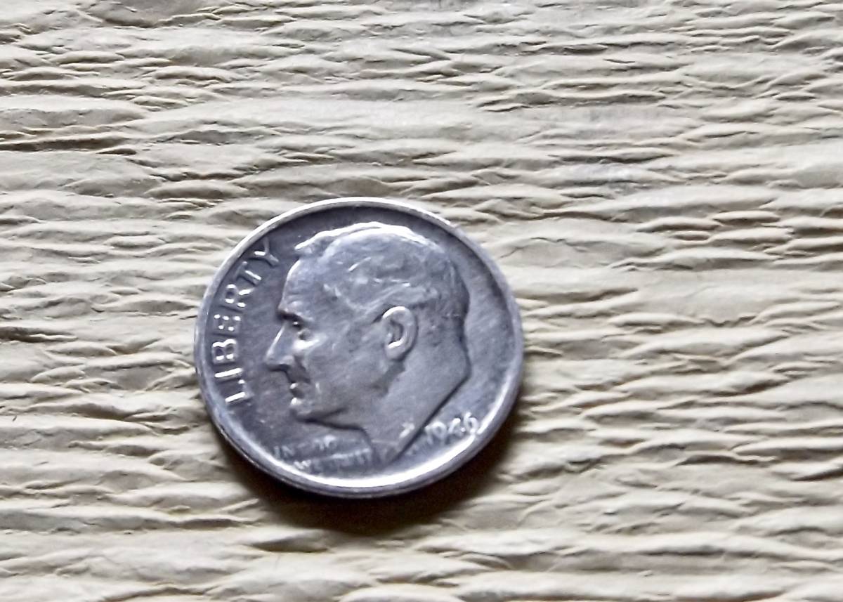 銀貨 1946年 ルーズベルト ダイム 10セント 11416 シルバー900 USA貨幣 アメリカ コイン ドル 硬貨(北アメリカ)｜売買さ