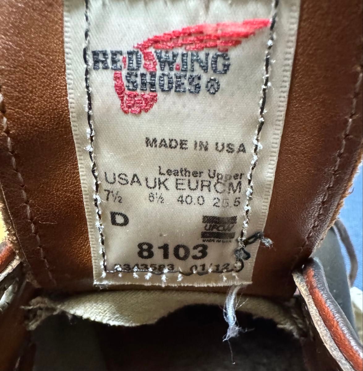 REDWING 8103 サイズ7ハーフ オックスフォード レッドウィング REDWING 8103 サイズ7ハーフ オックスフォード レッドウィング