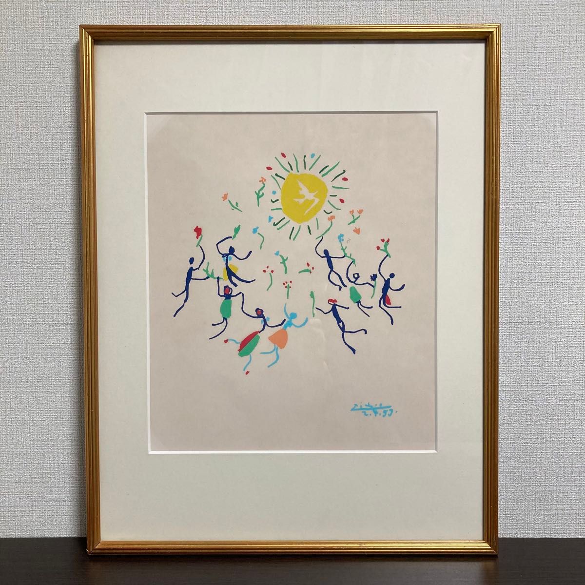 真作】パブロ・ピカソ「ロンド」リトグラフ 版画 絵画 額装 真作】パブロ・ピカソ「ロンド」リトグラフ 版画 絵画 額装