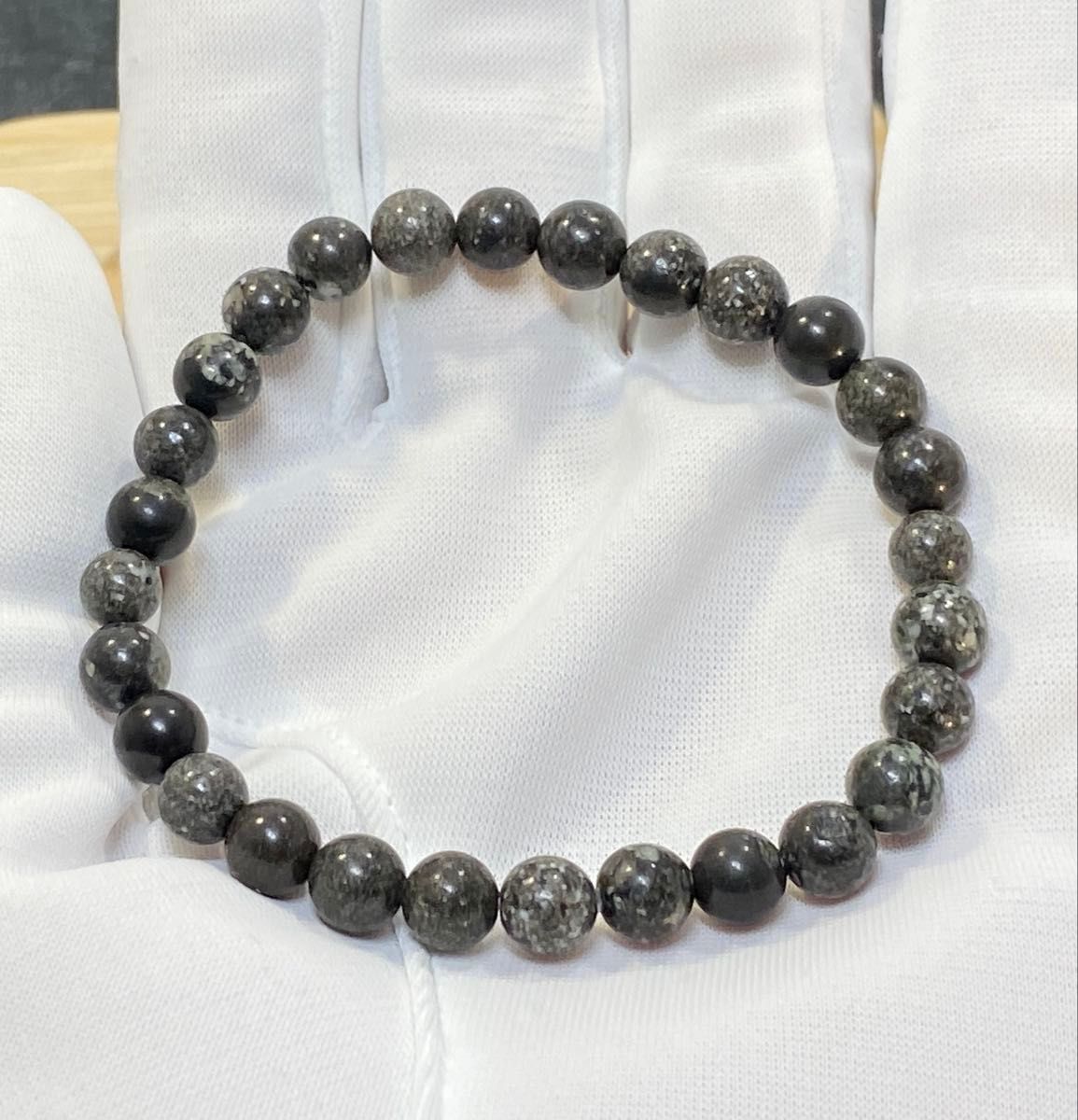 神秘の銘石・限定品】天然石 天照石 ブレスレット 6mm(14 5cm 神秘の銘石・限定品】天然石 天照石 ブレスレット 6mm(14 5cm