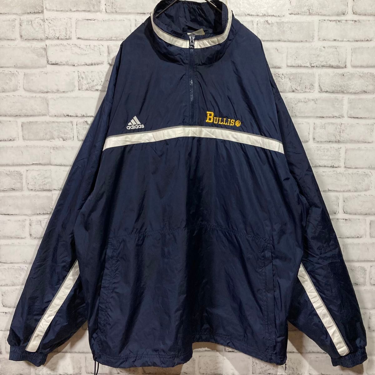 1395 adidas アディダス ナイロンジャケット ハーフジップ XL 1395 adidas アディダス ナイロンジャケット ハーフジップ XL