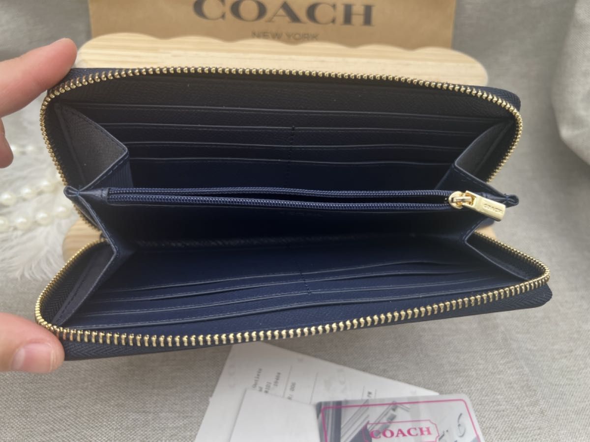 COACH 財布 コーチ長財布新品未使用 チェック柄 アコーディオン COACH 財布 コーチ長財布新品未使用 チェック柄 アコーディオン