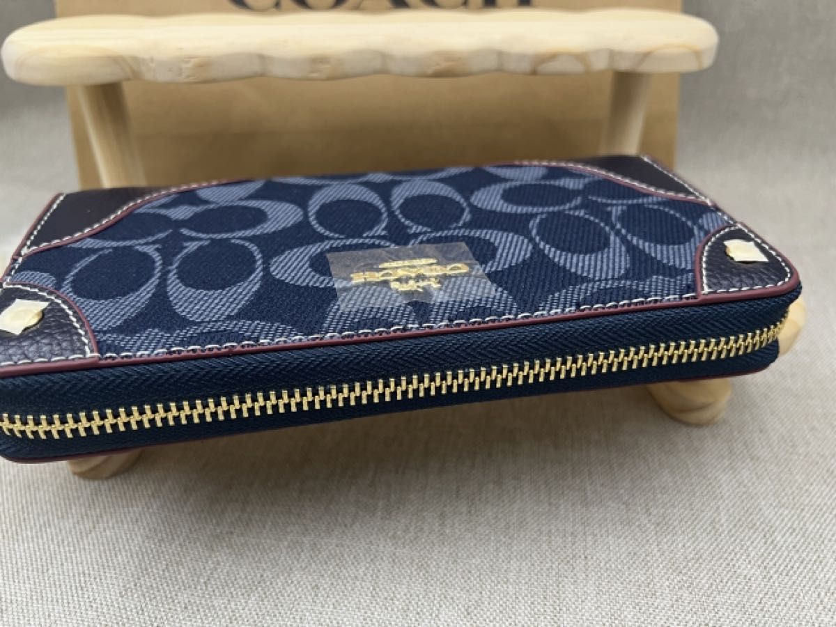 COACH 長財布 コーチ 財布 シグネチャー デニムレザー ラウンド COACH 長財布 コーチ 財布 シグネチャー デニムレザー ラウンド