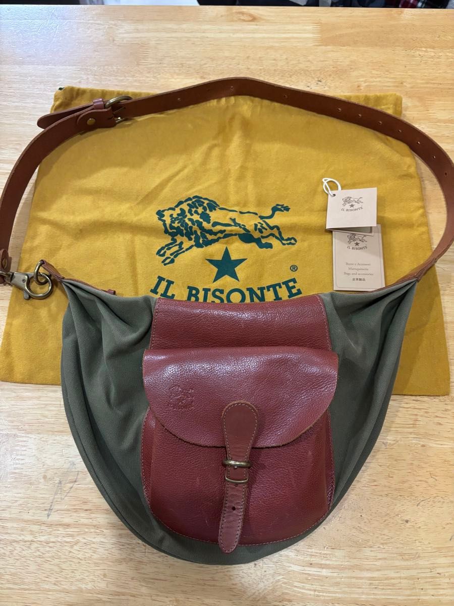IL BISONTE ショルダーバッグ カーキ×ブラウン|Yahoo!フリマ IL BISONTE ショルダーバッグ カーキ×ブラウン|Yahoo!フリマ
