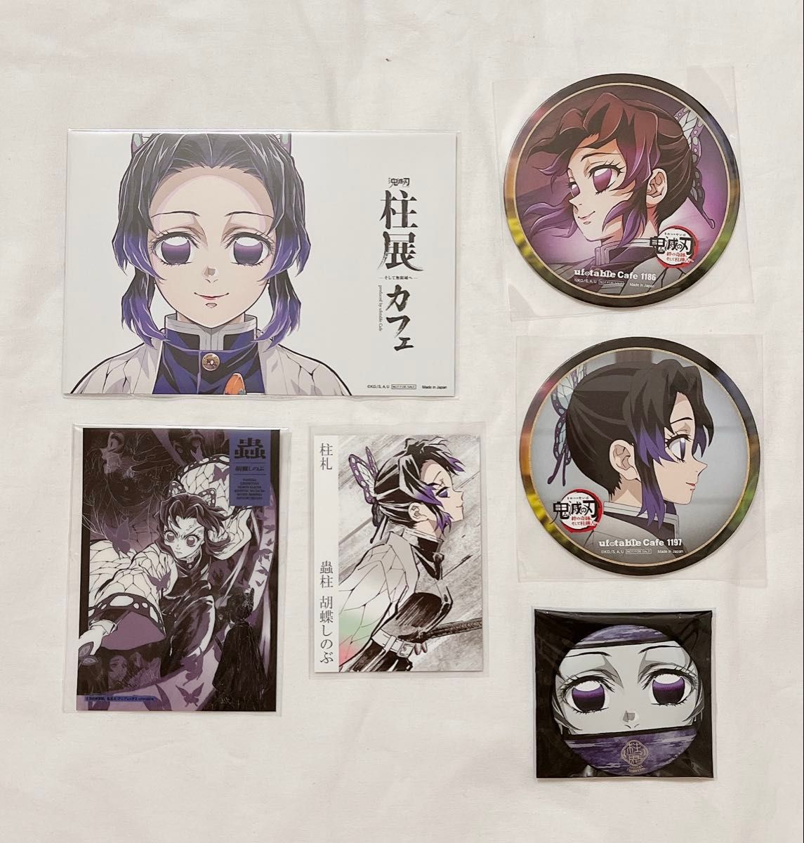 鬼滅の刃 胡蝶しのぶ ufotable 柱展 カフェ ポスカ コースター 鬼滅の刃 胡蝶しのぶ ufotable 柱展 カフェ ポスカ コースター