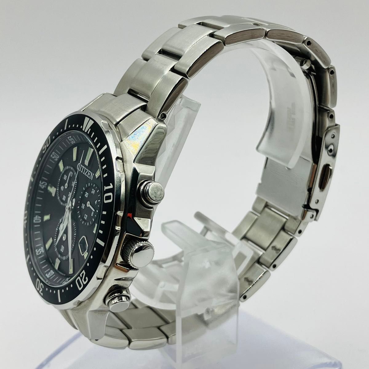 美品 CITIZEN H500-S064538 エコドライブ クロノグラフ シチズン 美品 CITIZEN H500-S064538 エコドライブ クロノグラフ シチズン