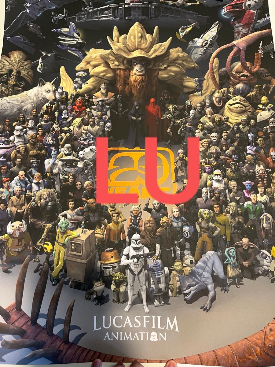 スターウォーズ ルーカスフィルムアニメーション 20周年ポスター スターウォーズ ルーカスフィルムアニメーション 20周年ポスター