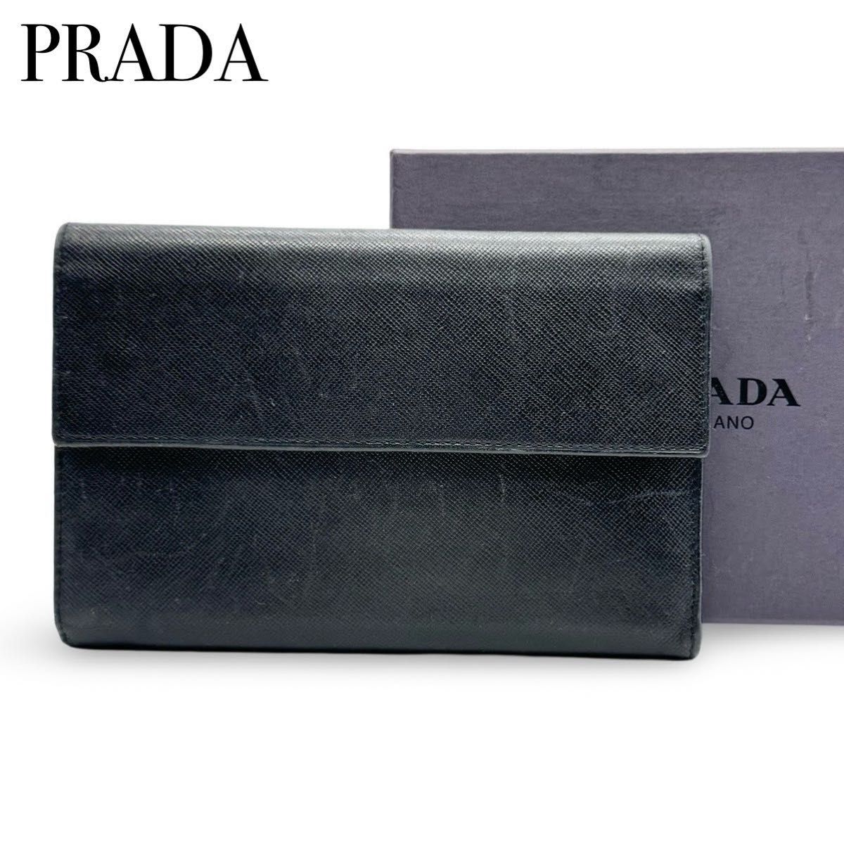 PRADA 三つ折り 財布 札入れ カード レザー レディース メンズ PRADA 三つ折り 財布 札入れ カード レザー レディース メンズ