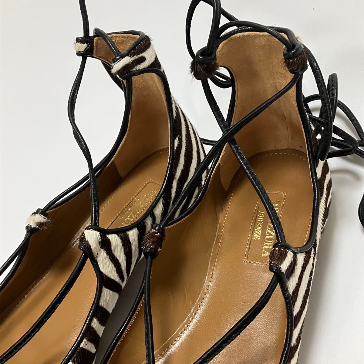 Y940 未使用 定価10万 アクアズーラ AQUAZZURA レースアップ Y940 未使用 定価10万 アクアズーラ AQUAZZURA レースアップ