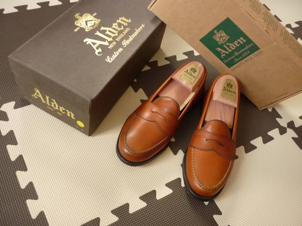 ALDEN　オールデン　ローファー6714　新品、未使用品　新品、純正品シューキーパー付き　サイズ表記7B/D_画像1