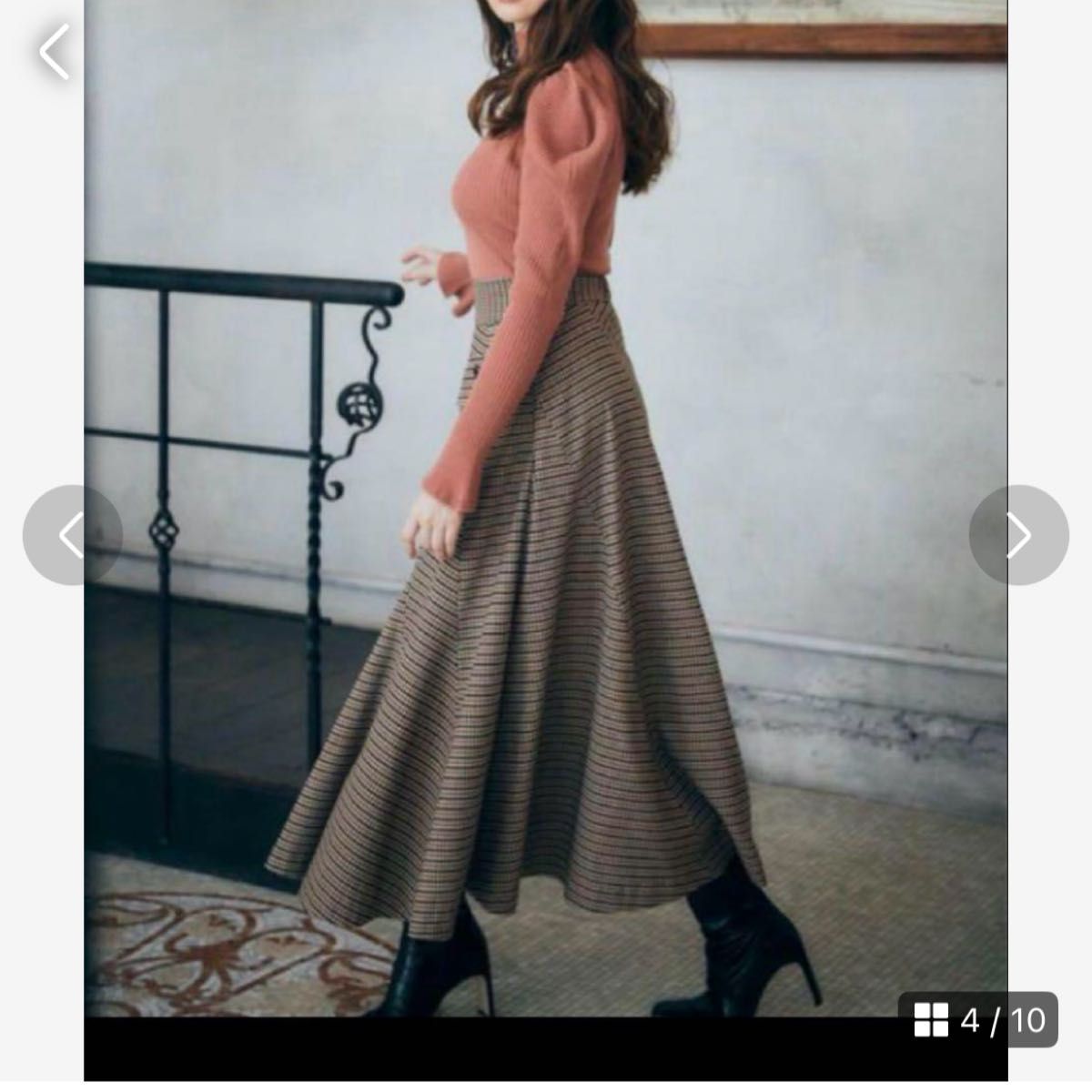 herlipto High-rise Shell Checked Skirt ハーリップトゥ S herlipto High-rise Shell Checked Skirt ハーリップトゥ S