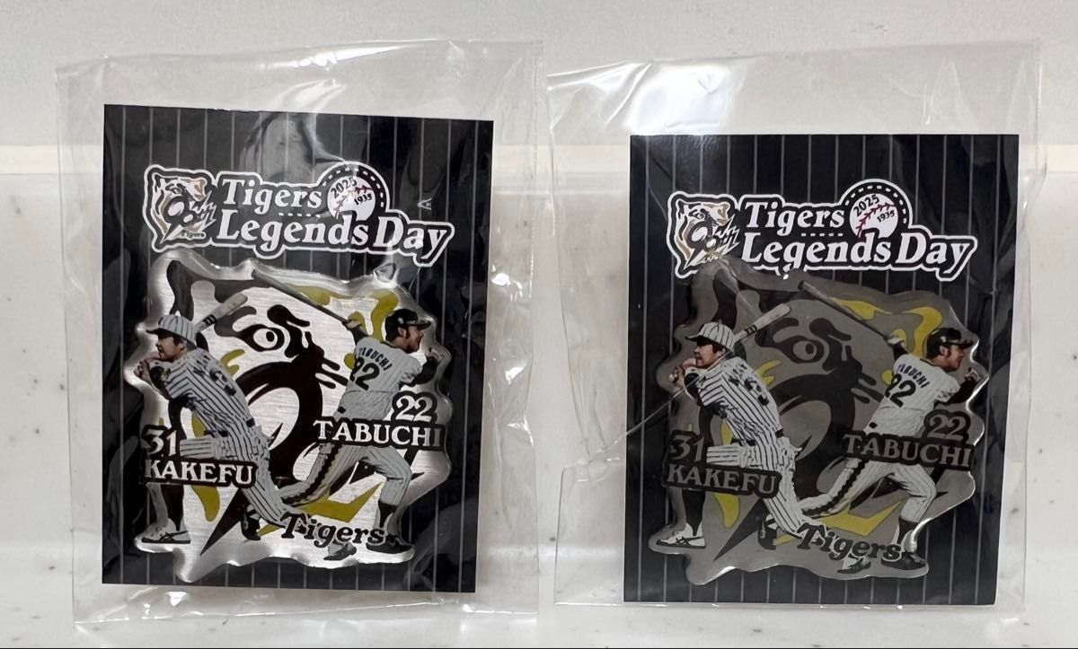 非売品】阪神タイガース 90周年レジェンズ ピンバッジ 2個セット 非売品】阪神タイガース 90周年レジェンズ ピンバッジ 2個セット