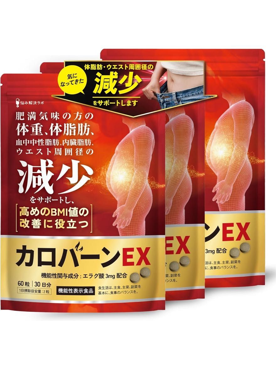 カロバーンEX 90日分 肥満気味の方の体重 体脂肪の減少を助ける カロバーンEX 90日分 肥満気味の方の体重 体脂肪の減少を助ける